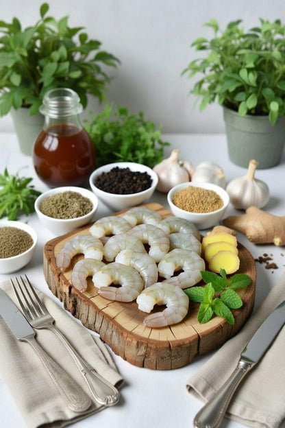 Medium sized Prawns - Cleaned & De-veined